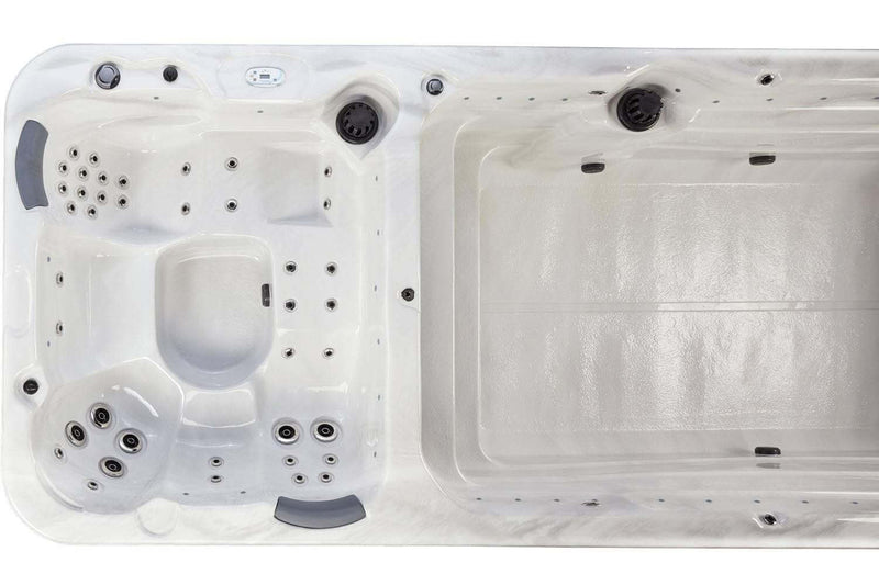 combination swim spa and hot tub