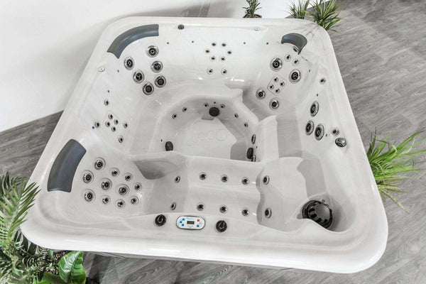 6 person hot tub aerial view